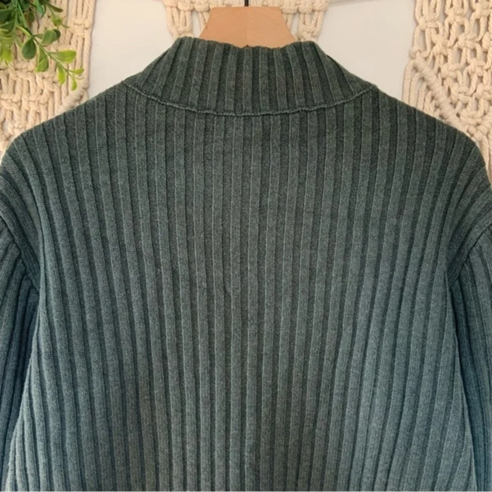 SWIMS Men’s Ramberg Full Zip Quilted Sweater Jacket Olive Green‎ Size Medium